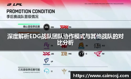 深度解析EDG战队团队协作模式与其他战队的对比分析